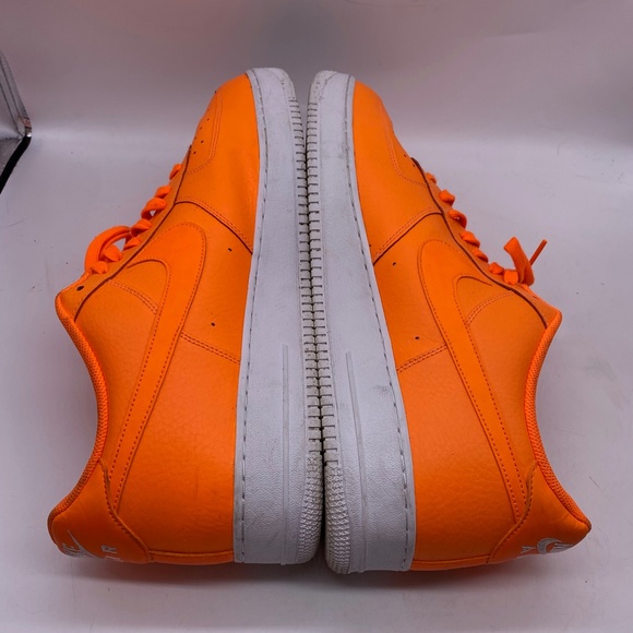 Nike Air Force 1 AF1 Mens 18 Low Top Sneakers Total Orange Neon BQ5360-800 - Picture 9 of 12